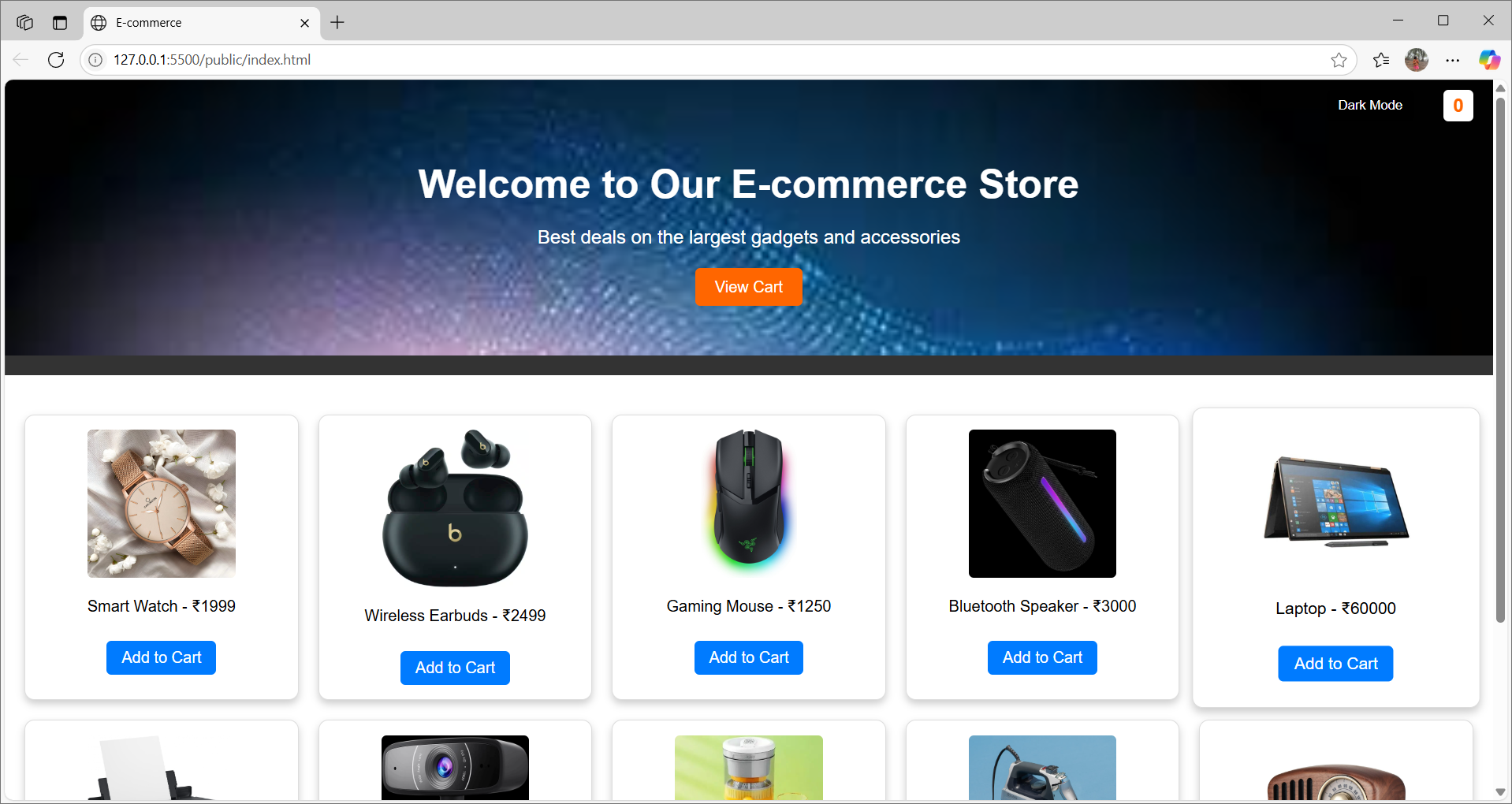 E-commerce site Image/